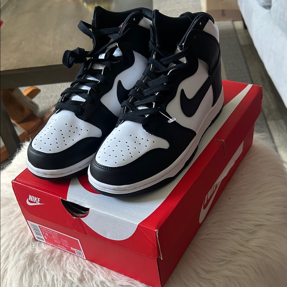 Nike Women’s Black and White High-Top Sneakers